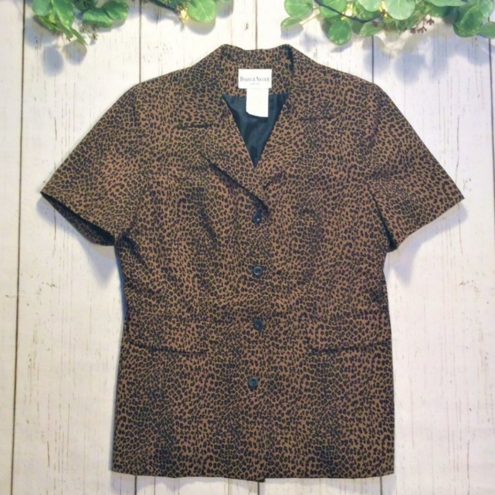 Vintage Danny & Nicole Leopard Print Blazer